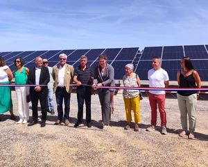 Un nouveau parc solaire inauguré à La Couvertoirade. 